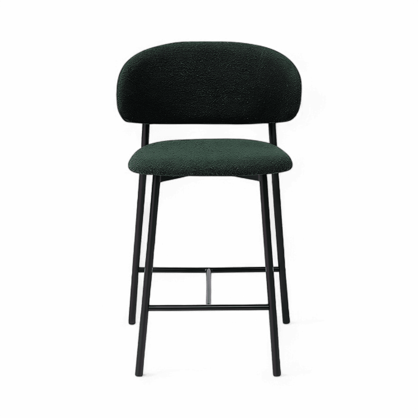 Tabouret de bar Zoya Boucle verte