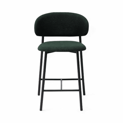Tabouret de bar Zoya Boucle verte