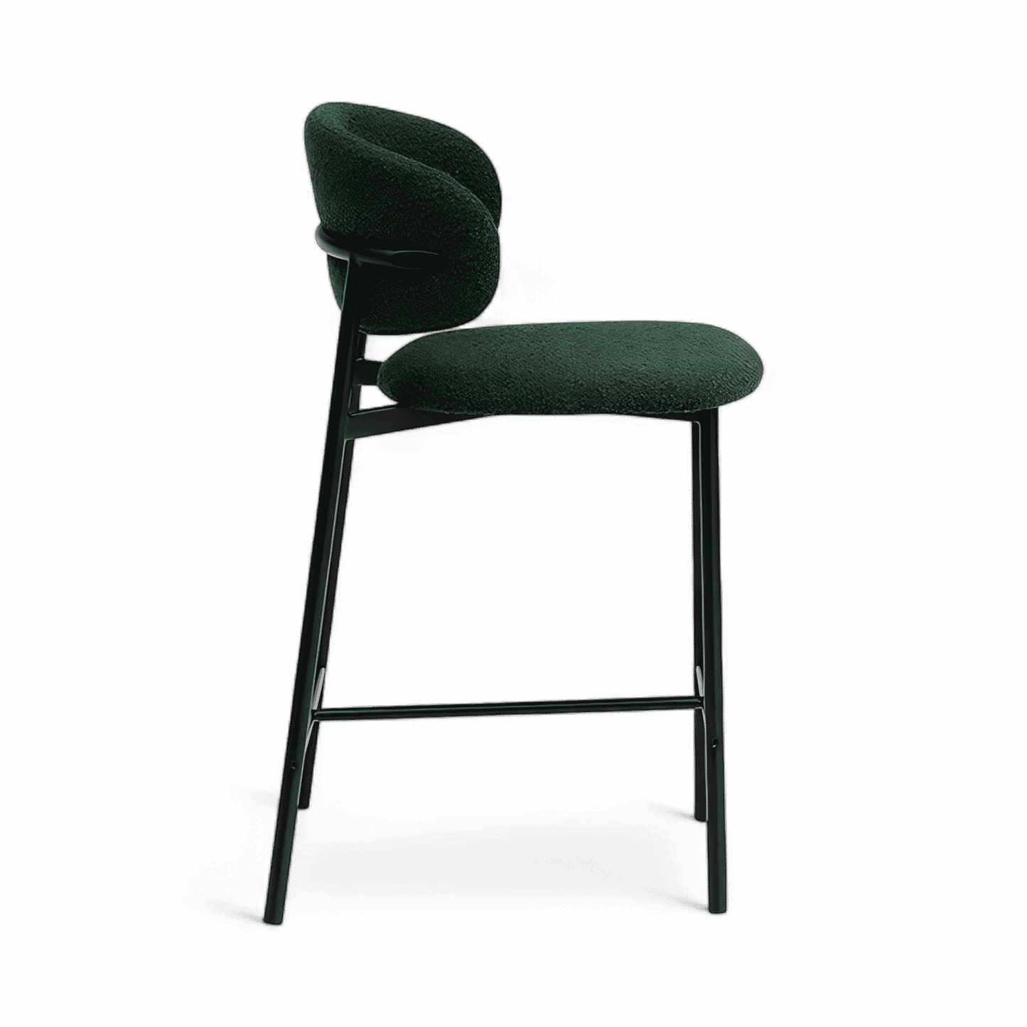 Tabouret de bar Zoya Boucle verte