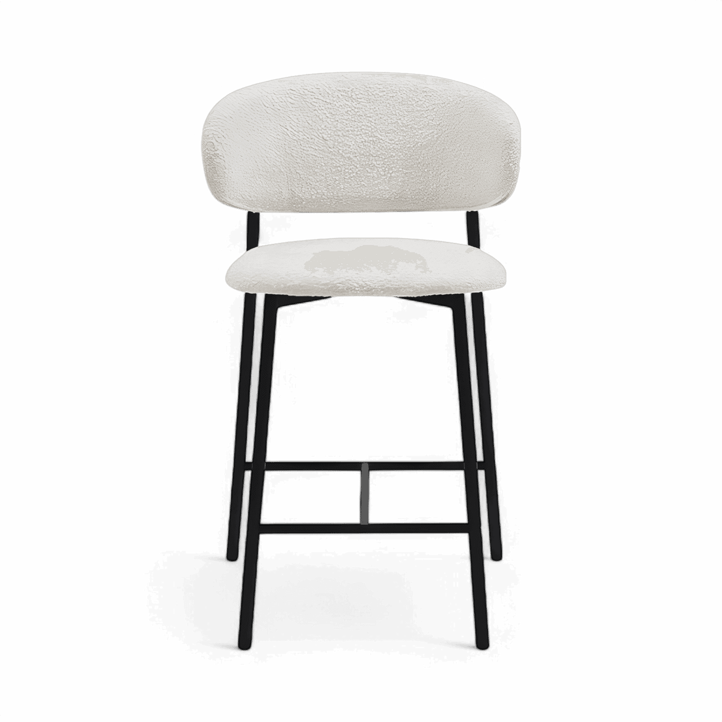 Tabouret de bar Zoya Blanc Boucle