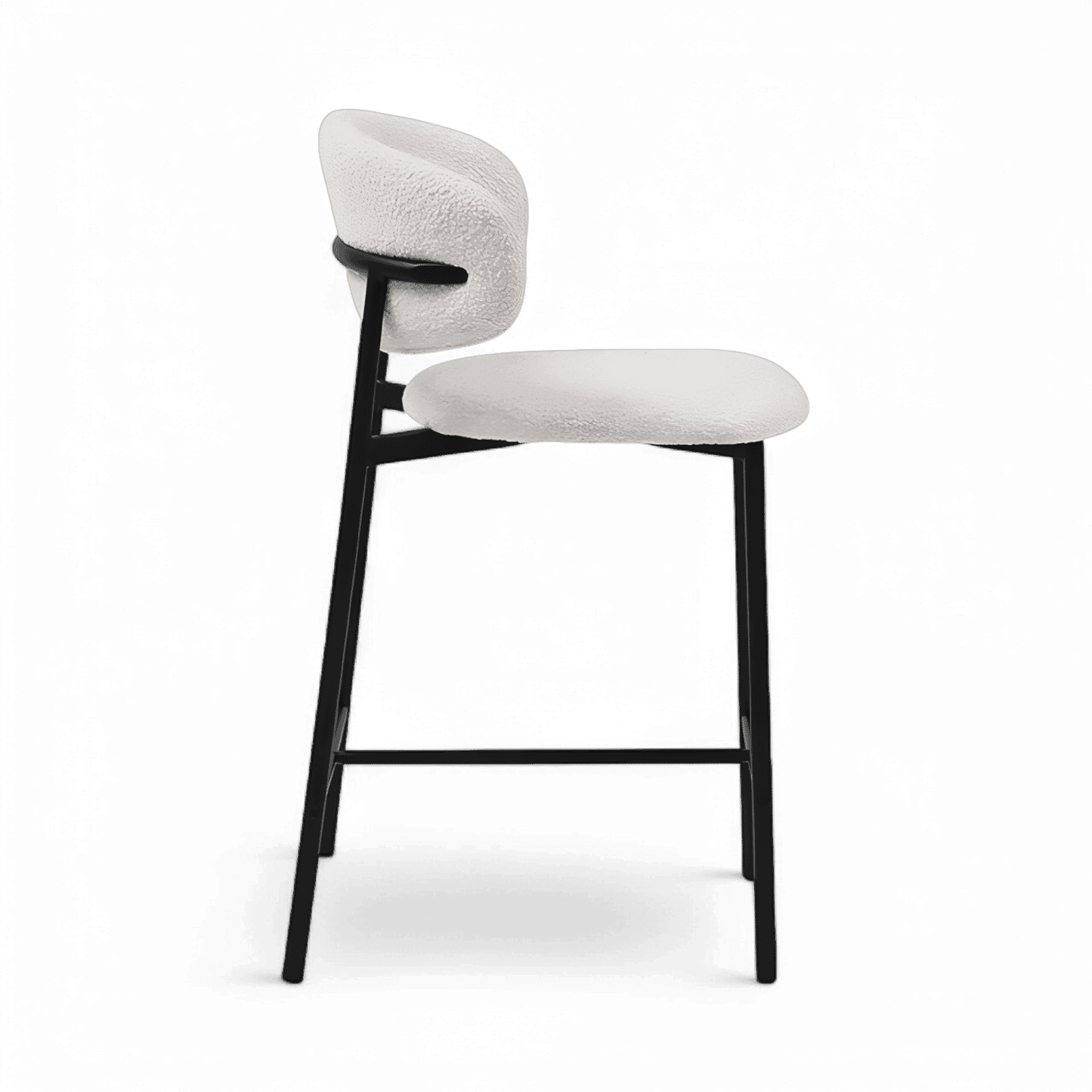 Tabouret de bar Zoya Blanc Boucle