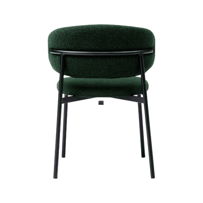 Chaise de salle à manger Zoya Boucle verte