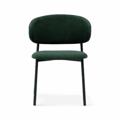 Chaise de salle à manger Zoya Boucle verte