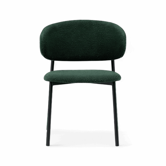 Chaise de salle à manger Zoya Boucle verte