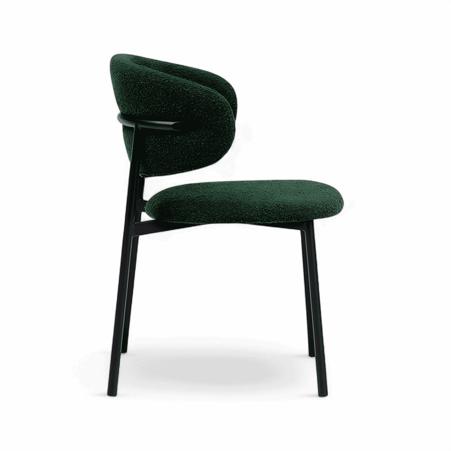 Chaise de salle à manger Zoya Boucle verte