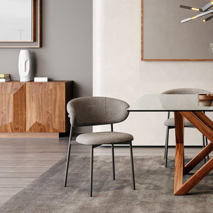 Chaise de salle à manger Zoya Gris Boucle